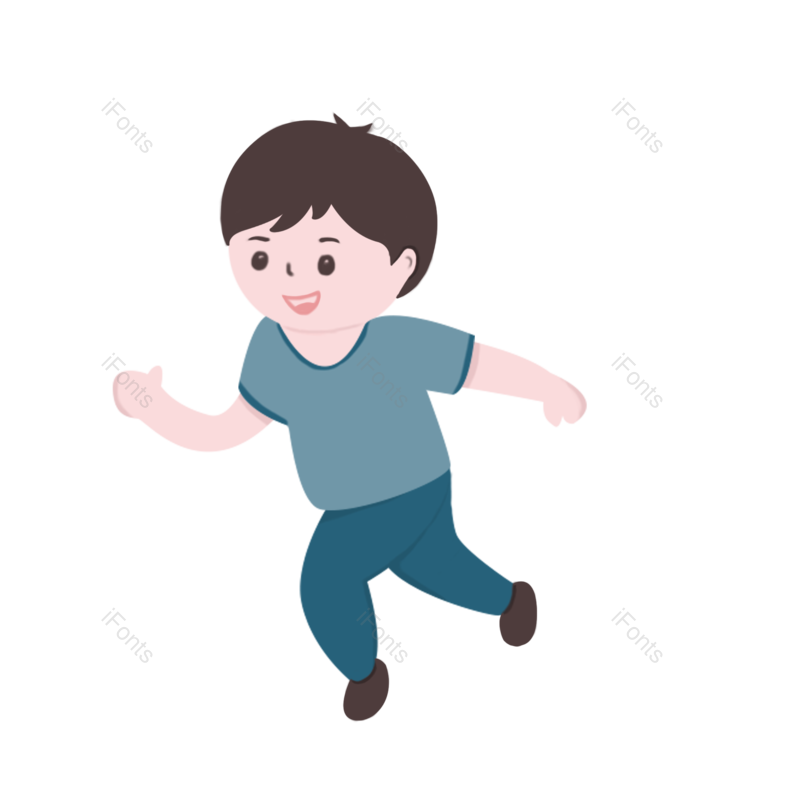 卡通人物图片,小人物元素,可爱小人PNG,运动免抠素材